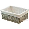 rismart Vimini Rattan Cestini per Servire Pane Spuntini Conservazione Fatto a Mano Decoro Ciotola Grigio