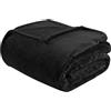 IlGruppone Coperta Plaid Tinta Unita Pile Morbida Calda 210Gr/Mq Flanella di Microfibra Letto Copertina Divano Vellutata Invernale Singolo Matrimoniale - Plaid 120x150Cm - Nero