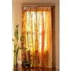 RAJBHOOMI HANDICRAFTS Rajbhoomi Sari - Tende colorate filtranti per la luce, tende boho, a baldacchino, tappezzeria o finestra colore giallo (200 x 100 cm)