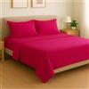 Generico FORTE - Completo Lenzuola Matrimoniali Cotone 2 Federe Incluse, Biancheria da Letto Certificata Oeko-Tex Standard, Colorazioni Tinta Unita, Realizzato in Italia (Matrimoniale, Fucsia)