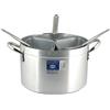 Pardini Casseruola Alta con 3 Spicchi, Alluminio, Grigio, 38 cm