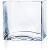 matches21 HOME & HOBBY matches21 - Vaso in vetro decorativo, quadrato, trasparente, moderno, 20 x 20 x 20 cm