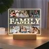 SosnSusn Regalo Personalizzato per la Famiglia - Lampada Personalizzata con Foto e Testo - Cornice in Acrilico con Base LED Opzionale [Classe di efficienza energetica A]