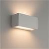 Dopa Applique da Esterno Up & Down con Attacco E27 in Alluminio Rettangolare Lampada da Parete a Doppia Emissione IP65 per Giardino, Ingresso, Balcone e Terrazzo 230V (Bianco)