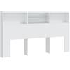 vidaXL Testiera con Contenitore Bianco 180x19x103,5 cm