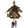 Cuckoo Palace Schwarzwald-Palast, Orologio a cucù Movimento al Quarzo Stile Chalet 32 cm di Cuckoo-Palace