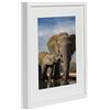 BD ART Cornice portafoto 29,7 x 42 cm (A3) con passepartout 21 x 30 cm (A4), colore: Bianco
