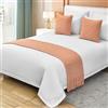 QRGMKL Tinta Unita Lavorato A Maglia Bed Runner Copriletto Diamond Bed Sciarpa Coperta di Lusso Biancheria da Letto Decor Divano Asciugamani per Camera da Letto e Hotel-Pink||180X60cm for 1.2m Bed