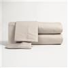 Corredocasa Lenzuola Completo Letto in Percalle, Made in Italy - 100% Cotone Percalle - Set Lenzuolo Sotto con Angoli, Sopra e 2 Federe Eleganti (Avorio, Una piazza e mezza)