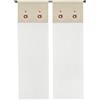 emmevi Tenda Finestra Porta Interno Coppia 2 pz Cuore Shabby Chic Mod.TENDA RICAMATA 1 CONF 60X240 ROSSO