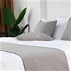 QRGMKL Nord Europa Letto Runners e Cuscini Coordinati Moderno Corridore Semplice Letto per Piede del Letto Morbido Sciarpa Letto Protector per Camera da Letto Hotel-Gray||240X48cm for 1.8m Bed