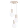 SOLLUX lighting Lampada da Sospensione - Lampada da soffitto in Alluminio e Vetro -3 Paralume - Lampadina LED - Beige Halo
