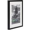 BD ART 30x40 cm Cornice portafoto con passepartout 21x30 cm (A4), Nero