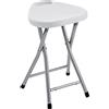 GEDY Sgabello bagno sacchetto, Misure e peso: 46,5X30X29,3 CM & 1,17 KG, Sgabello richiudibile in metallo e resine, Finitura bianche, Design R&S Gedy, 2 anni di garanzia
