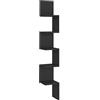 vidaXL Scaffale Angolare Muro Nero 20x20x127,5cm Truciolato
