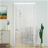 YaoYue Tenda con perline per porta, nappe, perline da appendere, frangia hippie, divisorio per finestra, corridoio, ingresso, parete, armadio, camera da letto, decorazione per la privacy (100 x 200