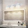 Mengjay Lampada da Parete Moderna,Lampada da parete in Metallo,Lampada a Muro Creative Palla di vetro Per Ristorante, Soggiorno, Specchietto Da Bagno, Fari Sul Comodino (Bianco (3 teste))