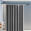 TouTToNG Asta per Tenda Doccia Forma di L,70-95 x 105-165 cm Regolabile Bastone Tenda Doccia Angolare in Acciaio Inox, 90 Gradi Curvo Tenda Rod per Bagno Vasca da bagno