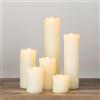 Lights4fun Set di 6 candele a LED in cera alimentate a batteria, 18er Set