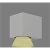 Partenopea® Applique lampada cubo da parete a muro gu10 max 10w led per interno esterno IP65 moderno faretto monoemissione (Cubo Grigio, Luce Naturale 4000K)