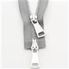 ZOLULA Zip 70/90 cm Giacca Cerniera in Metallo Doppio Cursore Bidirezionale Abbigliamento Fai Da Te Indumento Sostituzione Forniture Fatte a Mano (Colore: Grigio, Dimensioni: 90 cm)