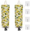 CRASPIRE 2 Porta Sacchetti della Spesa in Plastica Color Limone con 4 Ganci Riutilizzabile Resistente da Montare A Parete in Tela Impermeabile Lavabile Organizer per La Casa La Cucina e Il Negozio.