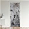 Loussiesd Tenda per porta di cavallo per porta privacy 106 x 203 cm pelliccia di mucca divisorio tenda coprente fattoria cowboy armadio copertura della porta tenda occidentale pelle animale bianco grigio fines