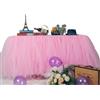 MYMM 3ft / 91cm Rosa Gonna da Tavolo, Garza da scrivania in Tulle Romantico, Decorazione da tavola, tovaglia da Tavolo per Tutu con Fiocchi di Neve, per Shower, Matrimonio, Compleanno,Natale