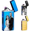 Aolun Accendini personalizzati con nome della foto Immagine incisa personalizzata Accendino elettrico USB Ricaricabile Regalo per la festa del papà, compleanno