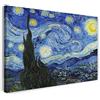 Printed Paintings Stampa su Tela con telaio (120x80cm): Vincent van Gogh - La notte delle stelle (1889) - Quadri moderni