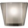 Fabas Luce Viki Lampada da parete in vetro grigio trasparente, E27