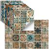 oxiang 24 Pezzi Adesivi Per Piastrelle Vinile Autoadesivi Adesivi Murali Impermeabili Per Cucina Bagno Piastrelle Parete Camino Armadio Decorazione Adesivi,Hz-43,10x10 Cm