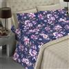 BANZAII TEXTILE INNOVATOR ONLINE Banzaii - Completo Lenzuola Francese In Microfibra Made in Italy con Angolo h alto 30 cm Anna Blu