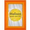 Wallazz Cornice Portafoto in Legno Pregiato - Made in Italy - Vetro Sintetico Infrangibile Crilex - Design Italiano e Qualità Artigianale, 59,4x84,1cm Arancione/Giallo