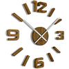 FLEXISTYLE Orologio da parete 3D fai da te in legno di quercia grande 50-75 cm 3D orologio da parete design moderno EKO orologio da parete decorazione per soggiorno, camera da letto