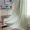 Sutuo Home Tende boho per camera da letto, lunghe 244 cm, con nappe filtranti la luce, stile vintage chic, con nappe, con ricamo bohémien, tasca per asta, 1 pannello 132 x 243 cm (larghezza x
