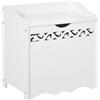 HOMCOM Mobiletto da Bagno MDF Portaoggetti 55L x 34P x 58A cm Bianco