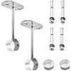 MroMax Staffa per Tenda a Soffitto 32mm/1-1/4 Pollici, Staffa per Asta da Armadio in Acciaio Inox, Supporti per Estremità di Asta per Armadio da Camera da Letto, Asta per Vestiti, Asta per Tende da