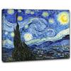 Niik Quadro + Telaio (BC) notte stellata di vincent van gogh 90 x 70 x 1,7 cm falso d'autore stampa su tela