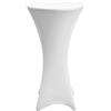 Beautissu Tovaglia Rivestimento Elastico per tavoli da Bar & Cocktail Stella Ø70-75cm - Fodera Elastica tavolini per Eventi e Catering - Bianco