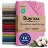 Buymax® Lenzuolo con Angoli Singolo 80x200 cm in 100% Cotone Jersey - Colore Rosa Antico, per Materassi fino a 25 cm di Altezza