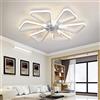 YFouCnd I Ventilatori da soffitto da 70 cm con luci e telecomando a LED, silenzioso, motore CC, reversibile, 6 velocità, dimmerabile, ventilatori da soffitto con lampade per camera da letto e