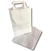 C.N. Sacchetti di Carta con Manici Bianchi 22+10x29 cm 100 PZ Shopper Busta in Carta Kraft Bianca Borsa Ecologica per Negozi,Boutique,PROFUMERIE,Porta BOMBONIERE, Regali ECC.