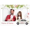 LARGE FORMAT Cornice per Selfie Personalizzata | Cornice per Feste ed Eventi aziendali 100 x 70 cm, tema Wedding Car Flower - Graf 3