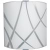 e-energy Applique 1xE27 Montatura Argento Vetro Lastra Bianco Clio