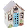 Home of Christmas | Casa di Luce | Portacandele in Ceramica | Beige/Beige Scuro | 15 x 12 x 9 cm