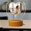 AIFLM Luce Notturna 3D Acrilica Personalizzata Incisione di Testo con Foto Lampada di Base in Legno Decorazione Della Scrivania e Della Camera da Letto