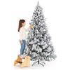 BAKAJI Albero di Natale Innevato Bianco, Foltissimo 1000 Rami a Innesto, Decorazione Natalizia Molto Folta, Punte Bianche e Base a Croce, Addobbo Natalizio Molto Pieno (Innevato Winter Palace, 180 cm)
