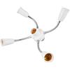 ZIDDAR E27 Splitter 3/4/5/6 Teste Lampadine LED Base Regolabile Supporto Luce LED Adattatore Presa Convertitore Supporto Accessorio Illuminazione Regolabile Presa Splitter