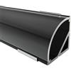 Alumino - Profilo in alluminio LED nero - 200 cm - Profilo angolare - Semi copertura + accessori inclusi - Per strisce LED da 16 mm - 2 m di lunghezza - Compatibile con Philips Hue - Spree